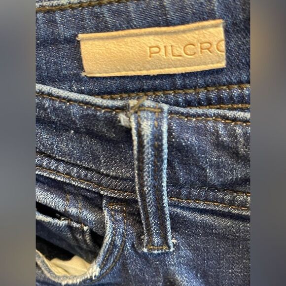 ANTHROPOLOGIE PILCRO slim boyfriend, crop with side stitching 27 - Picture 5 of 8